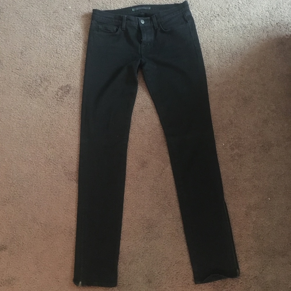 J Brand The Deal ZIP Skinny Jeans- black, 28